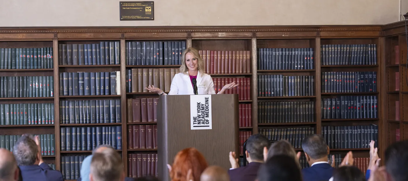 Speaking at the New York Academy of Medicine